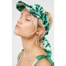 Free People Laguna Printed Visor Green White Palm Trees NWOT Sold Out  eb-41199752